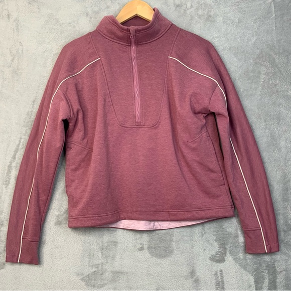 Title Nine Quarter Zip Hoodie Pockets. Rose Color. Women’s Size Small. - Picture 1 of 7